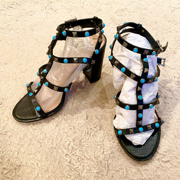 Valentino Rockstud Heel Sandals - Picture 3 of 8